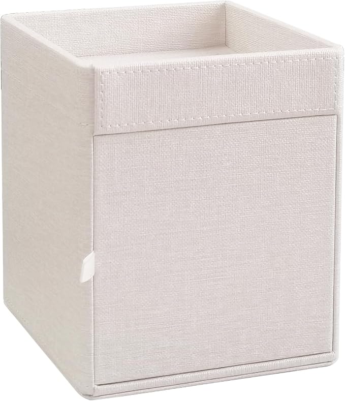 Tissue Box Cover with Storage Tray Square Tissue Box Holder PU Leather Facial - Image 3