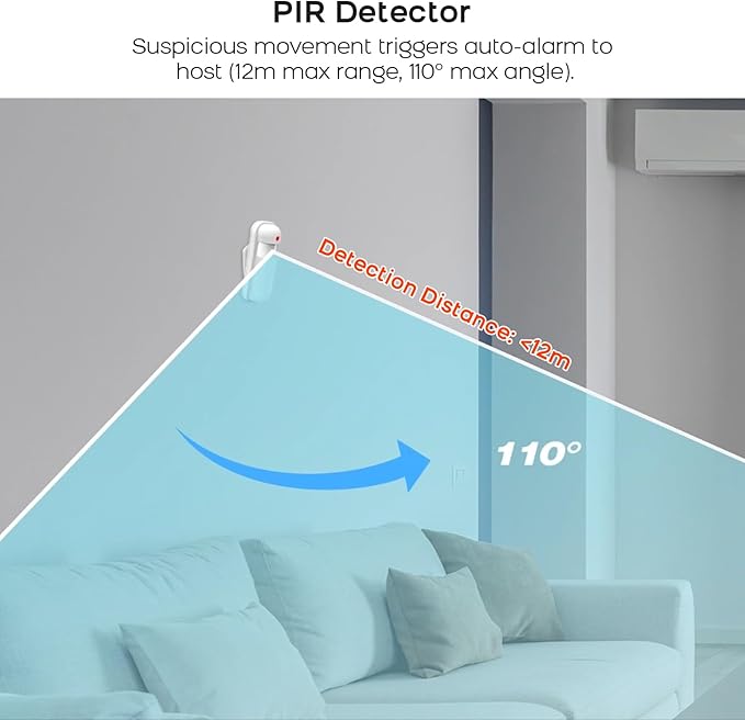 Wireless Home Security Aystem,24Pcs DIY Kit with Door/Window Sensors,Motion Sensors Detectors,SOS Button,Remote,APP Insta Alert Compatible with Alexa,for Smart Life or Tuya APP,NO Monthly Fees
