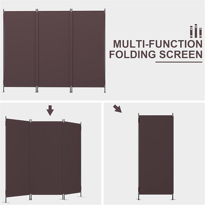 Room Divider Panel 6Ft Privacy Screen Wall Divider, Portable Room Partition - Image 9