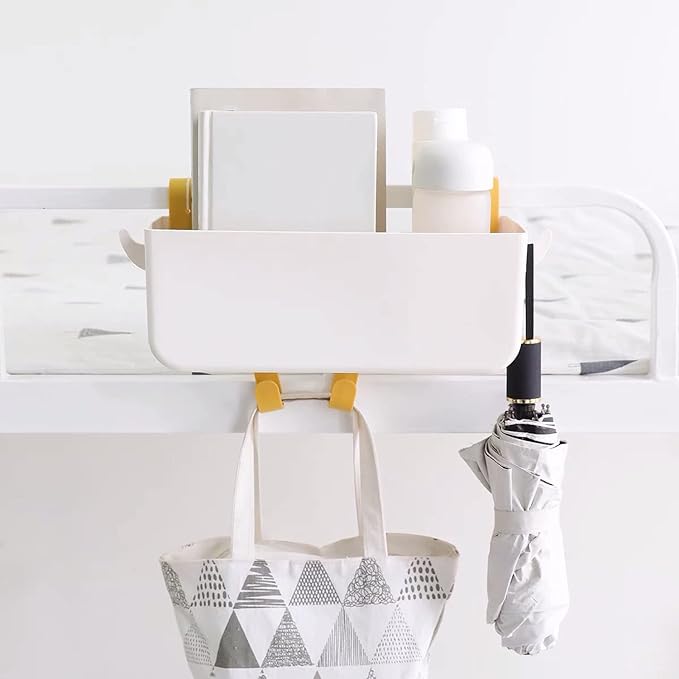 Bedside Hanging Caddy, Plastic Hanging Storage Shelf Holder Organizer - Image 3