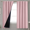 BGment Pink 100% Blackout Curtains 63 Inches Long by BGment