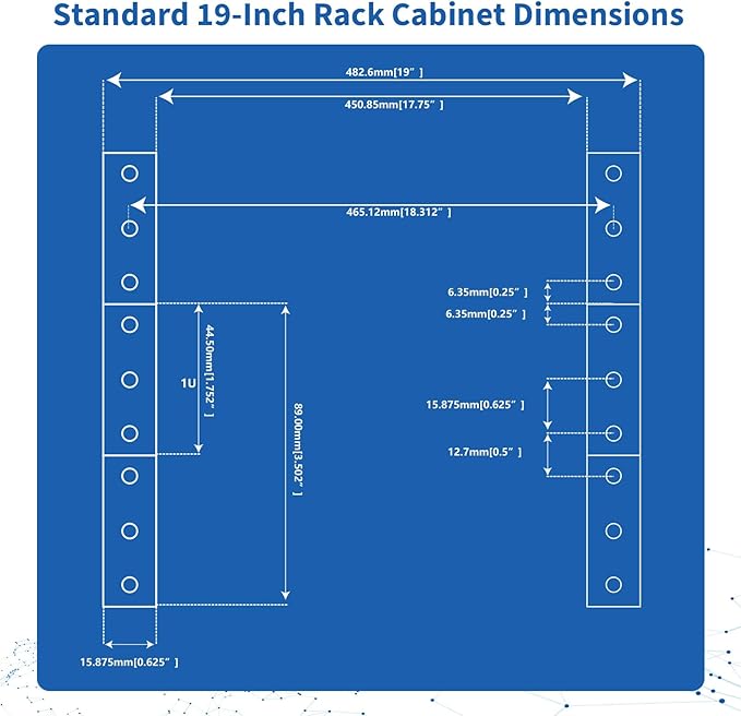 ThePoEstore 10-Outlet 1U Rack Mount Power Strip - Surge Protector, Features 10 Front Switches with LED Light - Ideal, w/ 6 ft Cord for Network Server Racks and Cabinets