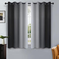 SimpleHome Ombre Black to Grey White Curtains by SimpleHome