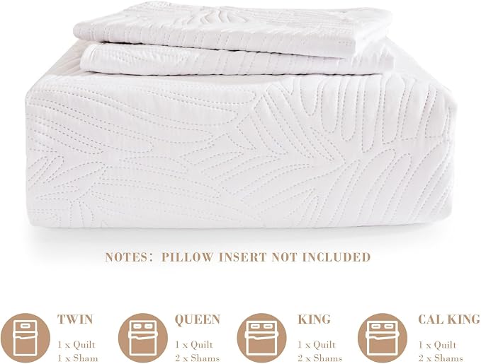 Exclusivo Mezcla 3-Piece Queen Quilt Bedding Set, Soft Microfiber Bedspread | - Image 6