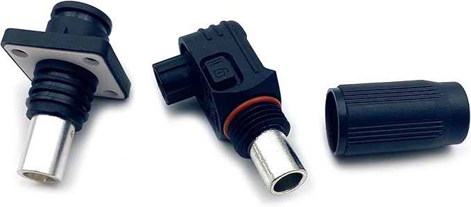 1 Set Battery Energy Storage Connector, 150A High Current Connectors Quick Plug Terminal Black Right Angle Plug and Socket IP67 Waterproof Power Adapter Crimping 35mm² Wiring (1500V)