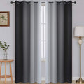 SimpleHome Ombre Black to Grey White Curtains by SimpleHome