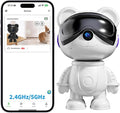 Dzcctvipc-Cute Bear-2K Wireless-Smart Robot-Home Security - Camera,Nanny & Pet Motion Monitor,Baby Cry Detection Alarm,Privacy Mode,5G Dual-Band,PanTilt,Full HD Night Vision,24/7 Recording,2-Way Audio
