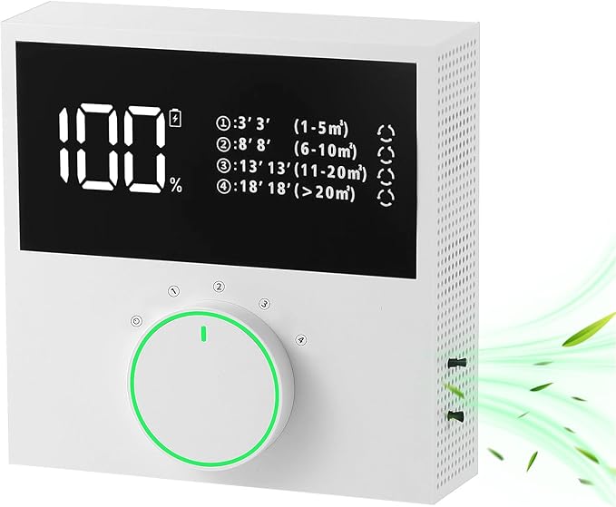 Negative Ion Air Purifier,Portable Negative Ion Generator for Home, Air Ionizers For Use in Rooms With Odors, Smoke& More Suitable for Bedrooms, Study Rooms, Toilets, Pet room,Small Room.