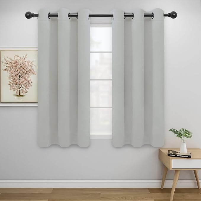 Easy-Going Thermal Grommet Curtains, 2 Panels 42x54 in, Noise Reduction by Easy-Going