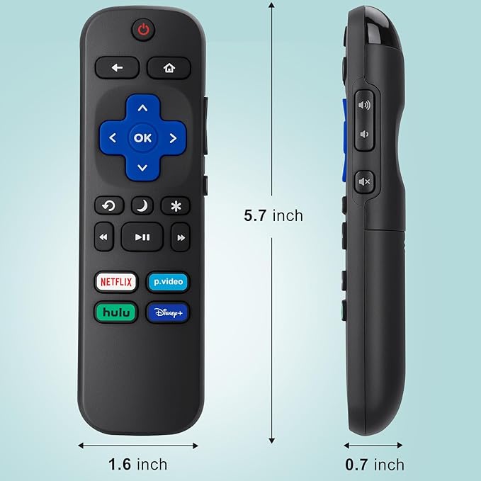 (Pack of 2) Replacement Remote Control Compatible for Roku TV,for TCL Roku/for Hisense Roku/for Onn Roku(Not for Roku Stick,Box and Players)