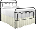 Ruffled Bed Skirt with Split Corners-Dust Ruffle - 21" Drop 100% Microfiber Soft,Sheen & Luxurious Look - Bed Skirts (Ivory -King)