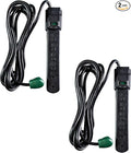 GoGreen Power Inc. (G-16103M-12BK-2) 6 Outlet Surge Protector, 12FT Cord, Black, 2 Pack