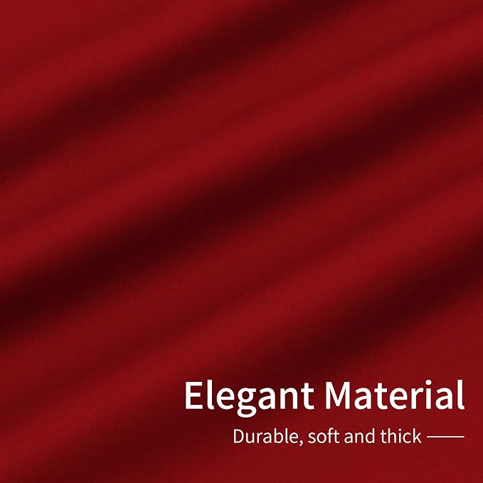 Easy-Going Thermal Grommet Blackout Curtains, 2 Panels 42x36 in | Christmas Red - Image 6
