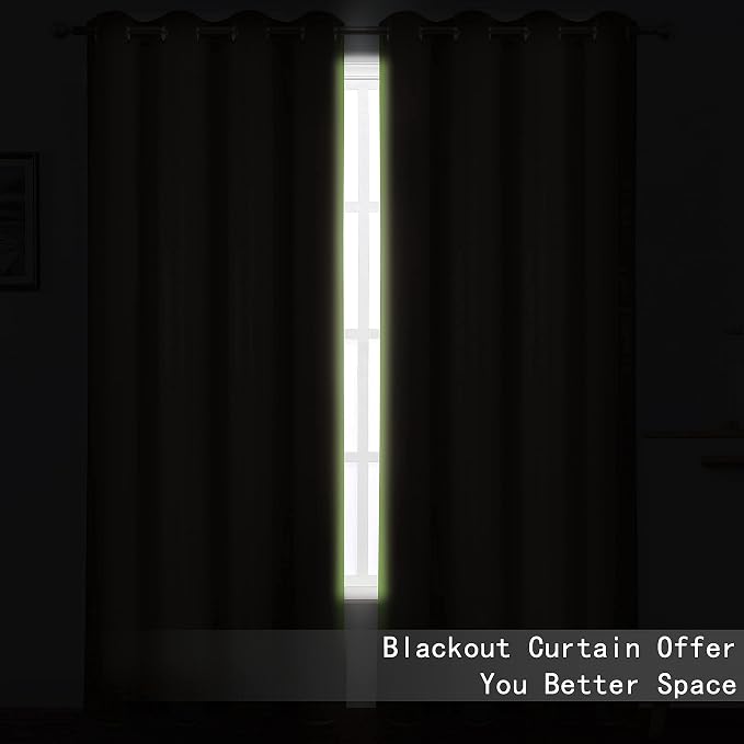 100% Blackout Light Green Curtains - Image 3