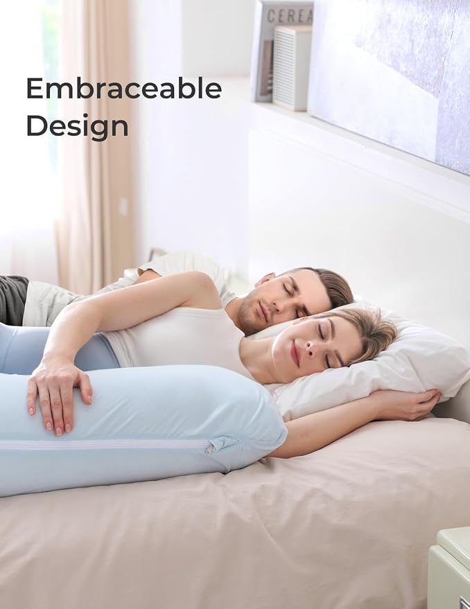 Momcozy J Shaped Pregnancy Pillow, Maternity Body Pillow - Image 8