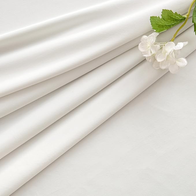 MIULEE Velvet Curtains 50W x 94L 2 Panels Ivory Blackout Curtains | Luxury - Image 7