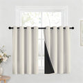 Yakamok Cream Blackout Curtains 36 inches Long by Yakamok