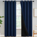 Yakamok Navy Blue Blackout Curtains 84 inches Long by Yakamok