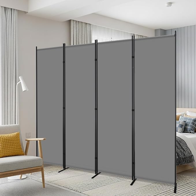 AKTOP 4 Panel Room Divider, Non-See-Through Freestanding Screen by Buynow