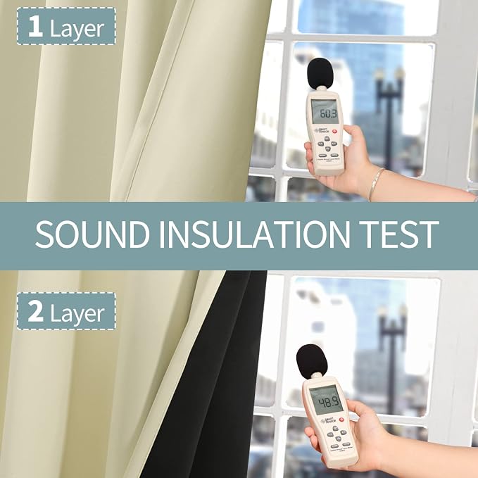 BGment Thermal Insulated 100% Blackout Curtains 96 Inch Length 2 Panels - Image 7