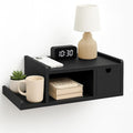 Floating Nightstand with Drawer & Shelf, Wall Mounted Bedside Table by DONGRONG