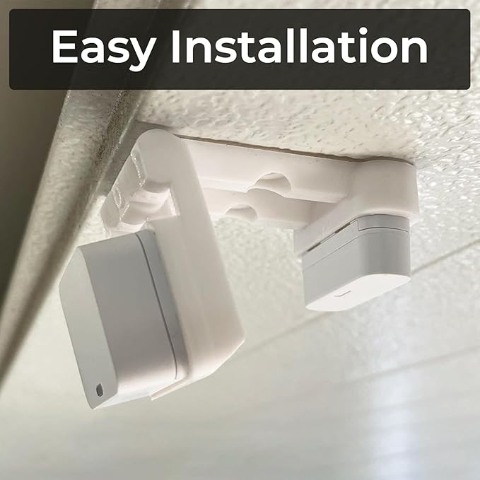 Garage Door Bracket/Mount for SimpliSafe Alarm Entry Sensors - Quick Installation & More Protection for Your Garage Door (2 Pack)