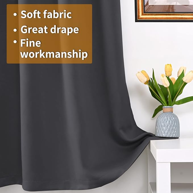 YoungsTex Extra Wide 100% Blackout Curtains - Image 4