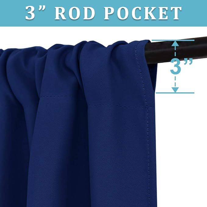 RYB HOME Blackout Curtains for Bedroom Living Room Nursery 63 inches Long | - Image 2