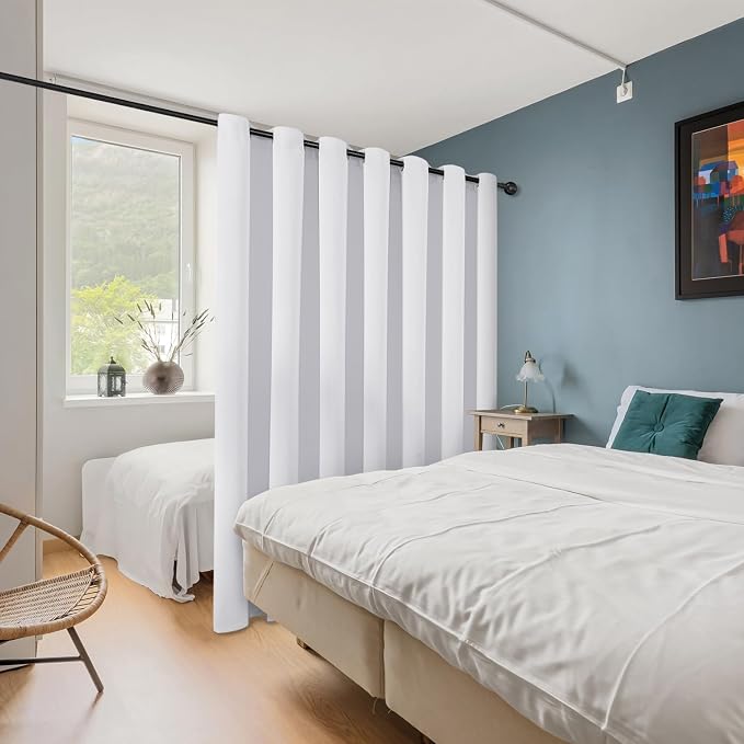 ChrisDowa Room Divider Curtains 84 Inches Long Sliding Door Curtain 1 Panel | - Image 2
