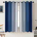 COSVIYA Grommet Room Darkening Ombre Royal Blue Curtains W52xL63 inch | by COSVIYA