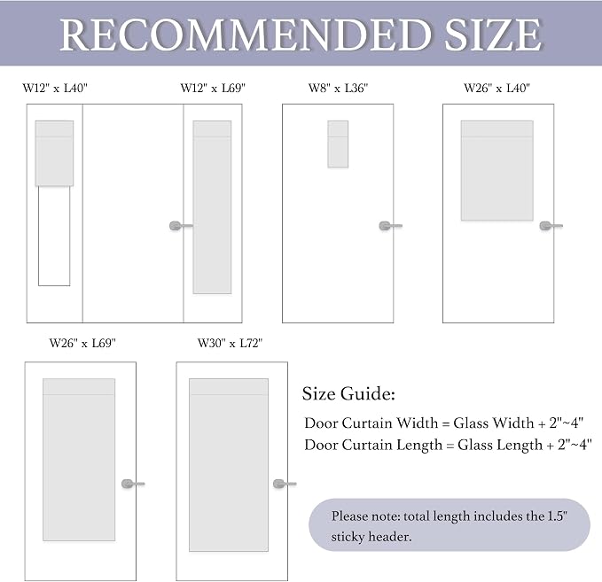 RYB HOME Classroom Door Window Cover, 100% Blackout Lockdown Shades | Linen - Image 8
