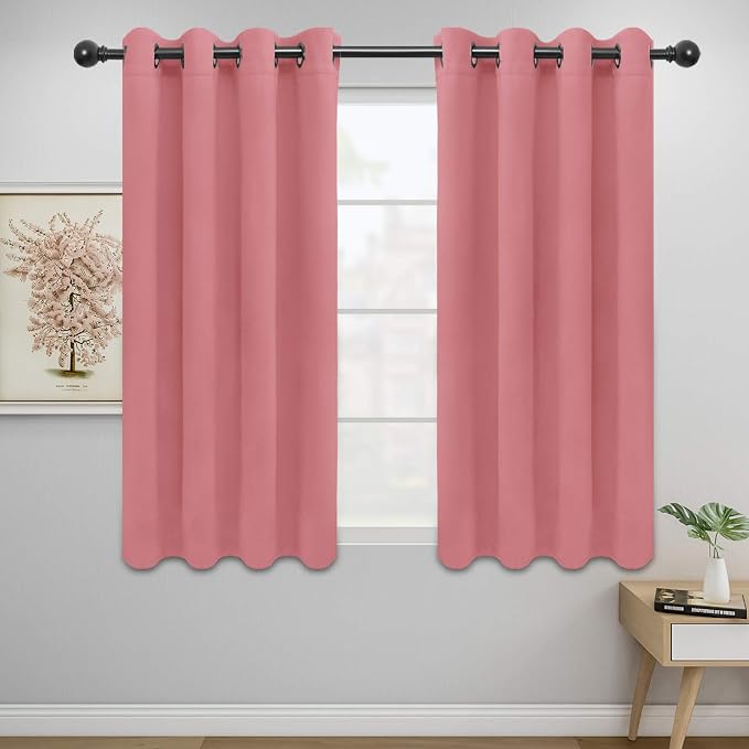 Easy-Going Thermal Grommet Blackout Curtains, 2 Panels 52x46 in, Noise Reduction by Easy-Going
