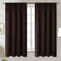 BGment Brown Blackout Curtains 63 Inch Length, Room Darkening Drapes | Rod by BGment
