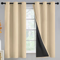Yakamok Beige Blackout Curtains 63 inches Long by Yakamok