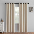 IGEMAEVE Blackout Curtains for Bedroom Grommets Beige 52" W x 84" L | Living by IGEMAEVE