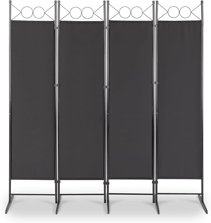 5.74ft Folding Room Divider Privacy Screens, 4 Panel Freestanding Wall Divider - Image 9