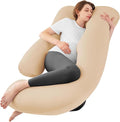 Cooling Pregnancy Pillows for Sleeping, Down Alternative, Removable Cover by SASTTIE