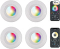 CLEANLIFE 4-Pack Smart LED Recessed Lighting Retrofit Downlight RGB + Tunable White Color Changing Bluetooth + WiFi Dimmable LED Can Lights Fits 5 and 6 inch - 12W, 65W Equivalent, App Enabled