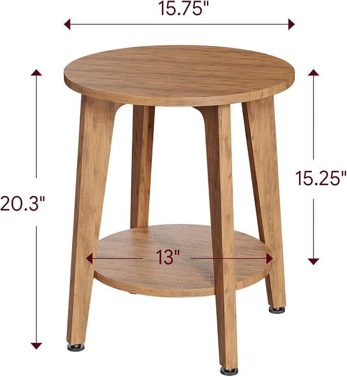 Simple Trending Round Side Table, Small End Table, Nightstand Bedside Table - Image 3