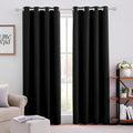 HOMEIDEAS Blackout Curtains for Bedroom 52 X 84 Inch Long 2 Panels Set Black by HOMEIDEAS
