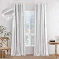 MIULEE 100% Blackout Curtains Linen Curtains & Drapes 90 Inches Long, Full by MIULEE