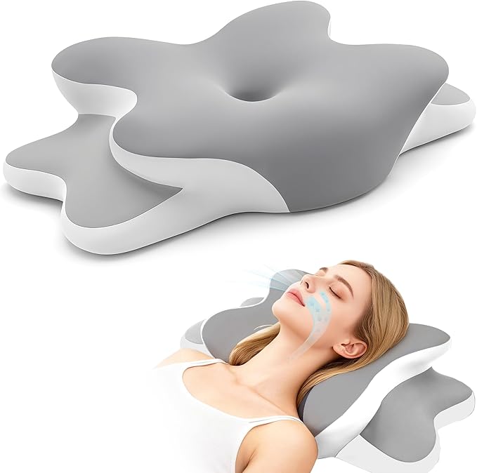 Cervical Pillow for Side Sleepers,Memory Foam Pillows for Neck and Shoulder Pain,Deep Sleep Pillows for Back Pain Sleeper, Dreamers Relief,Slumber,Stomach,Snoring Pillow (Grey, 25"Lx15"Wx5.8"H)