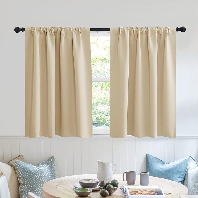 RYB HOME Short Privacy Curtains 30 inch Long by RYBHOME
