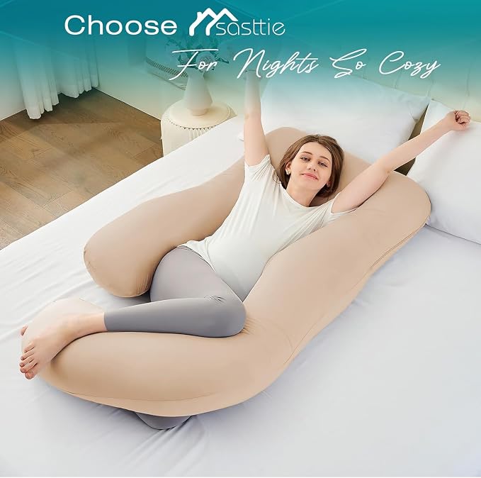 Cooling Pregnancy Pillows for Sleeping, Down Alternative, Removable Cover - Image 5