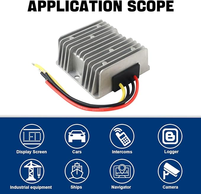 18V to 12V Step Down Converter 18V/24V/36V to 12V 15A 180W DC Buck Converter for Power Wheels RC Toys & Golf Cart VoltageRegulator with Overheat/Short-Circuit Protection
