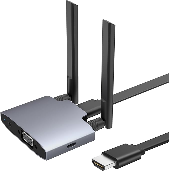 VJZFA Wireless Display Adaptor - 1080p Wireless HDMI Display Dongle Adapter, Plug and Play, for Laptop, PC, Smartphone to HDTV Projector Monitor