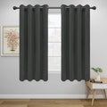 Easy-Going Thermal Grommet Blackout Curtains, 2 Panels 52x63 in, Dark Gray | by Easy-Going