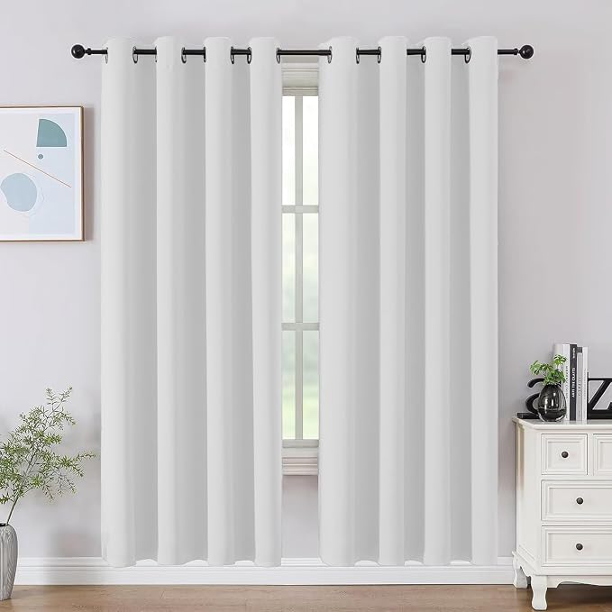 Joydeco Blackout Curtains 63 Inch Length 2 Panels Set, Thermal Insulated Long by JOYDECO