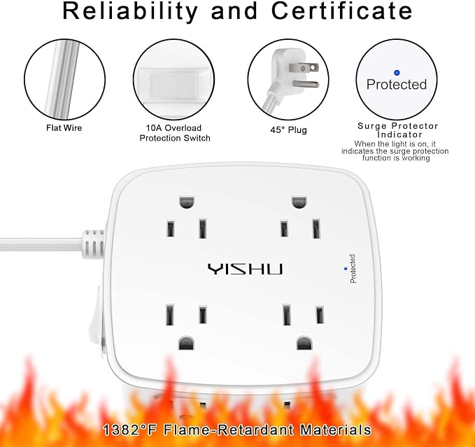 10 Ft Surge Protector Power Strip - Image 6
