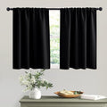RYB HOME Short Black Blackout Curtains by RYBHOME